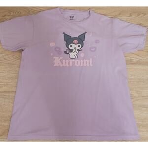 Sparkly Kuromi by Sanrio Purple Short Sleeve Shirt Kids Medium Girls Pre-owned
